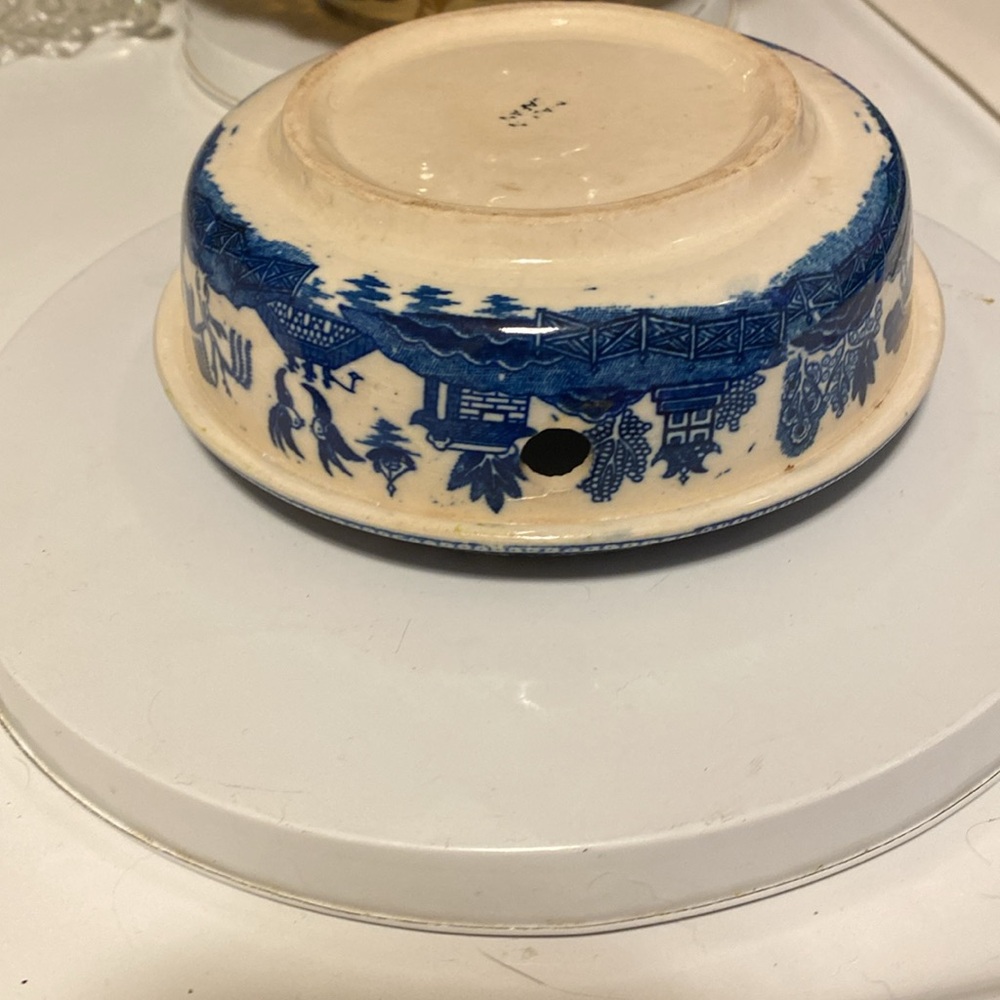 Vintage Japan Blue Willow RARE Warmer Base Excellent Quality Condition - Picture 4 of 4